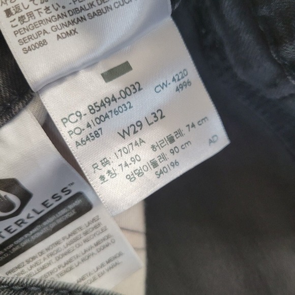 Levis 531 Jeans Mens 29x32 Black Thrashed Normcore Straight Grunge Rocker Chore - Picture 5 of 10